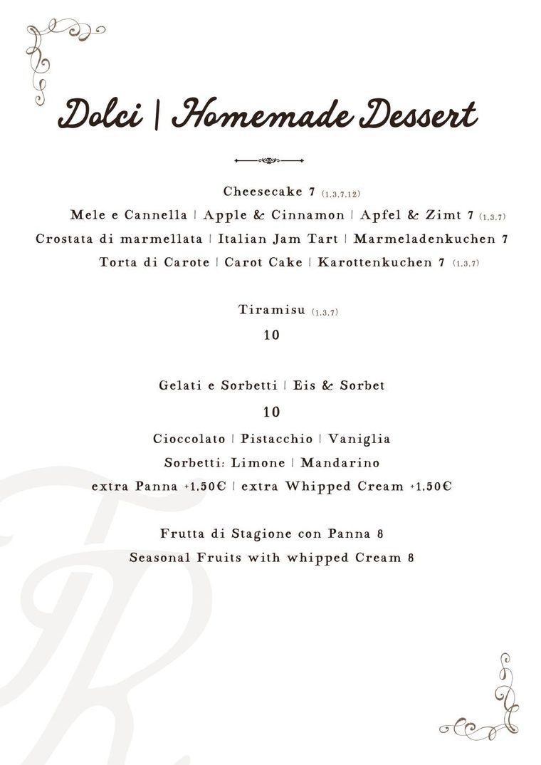 Menükarte Trattoria Teatro Romano — Seite 7